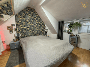 Schlafbereich im ausgebauten Dachgeschoss