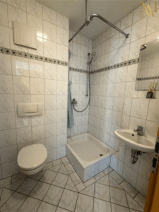 Komfortables Gäste-WC mit Duschmöglichkeit